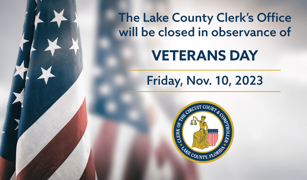 Lake County Clerk’s Office to close for Veterans Day